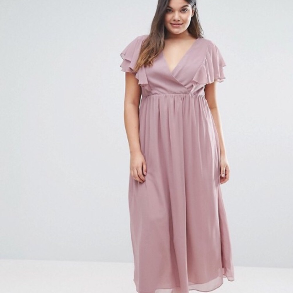 Mauve ASOS curve bridesmaid dress!